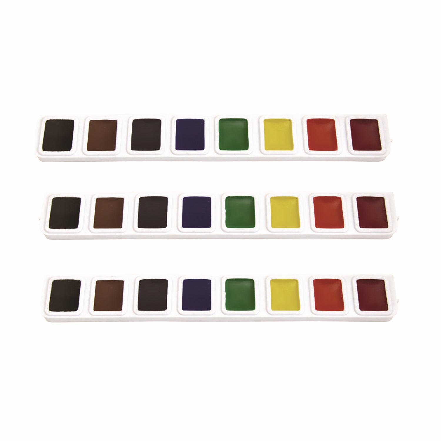 Prang Half-Pan Watercolors Refill Pack - 3 / Pack - Multicolor