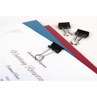 Binder Clips, Mini, Black/Silver, Dozen