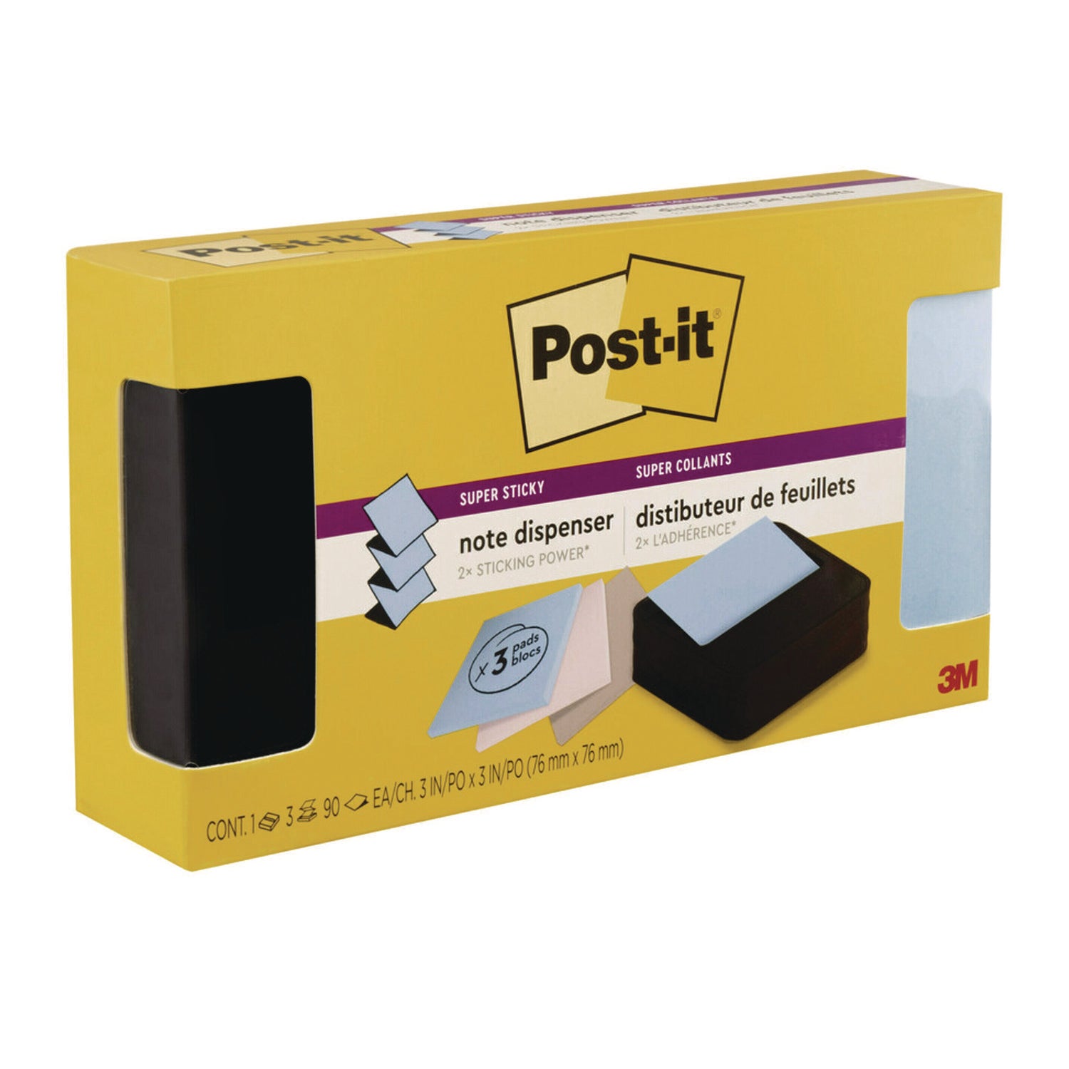 3M Post-it Notes Dispenser - 3" x 3" - Black