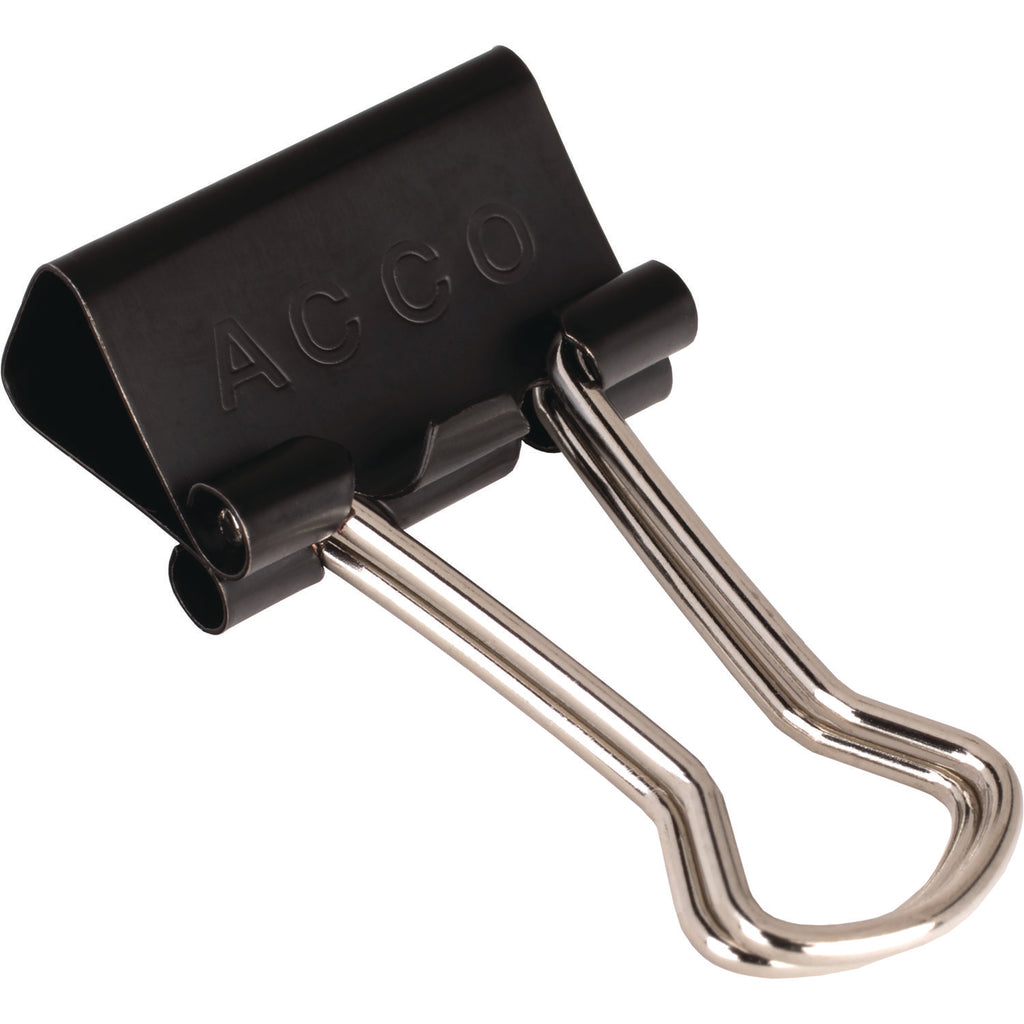 Binder Clips, Mini, Black/Silver, Dozen