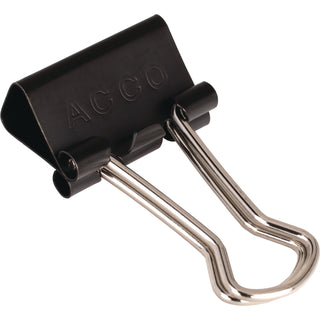 Binder Clips, Mini, Black/Silver, Dozen