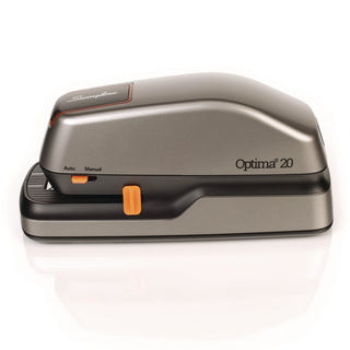 Optima 20 Electric Stapler, 20-Sheet Capacity, Silver