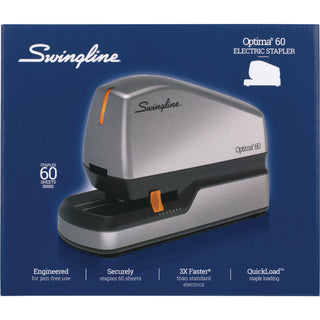 Optima 70 Electric Stapler, 70-Sheet Capacity, Silver/Black/Gray
