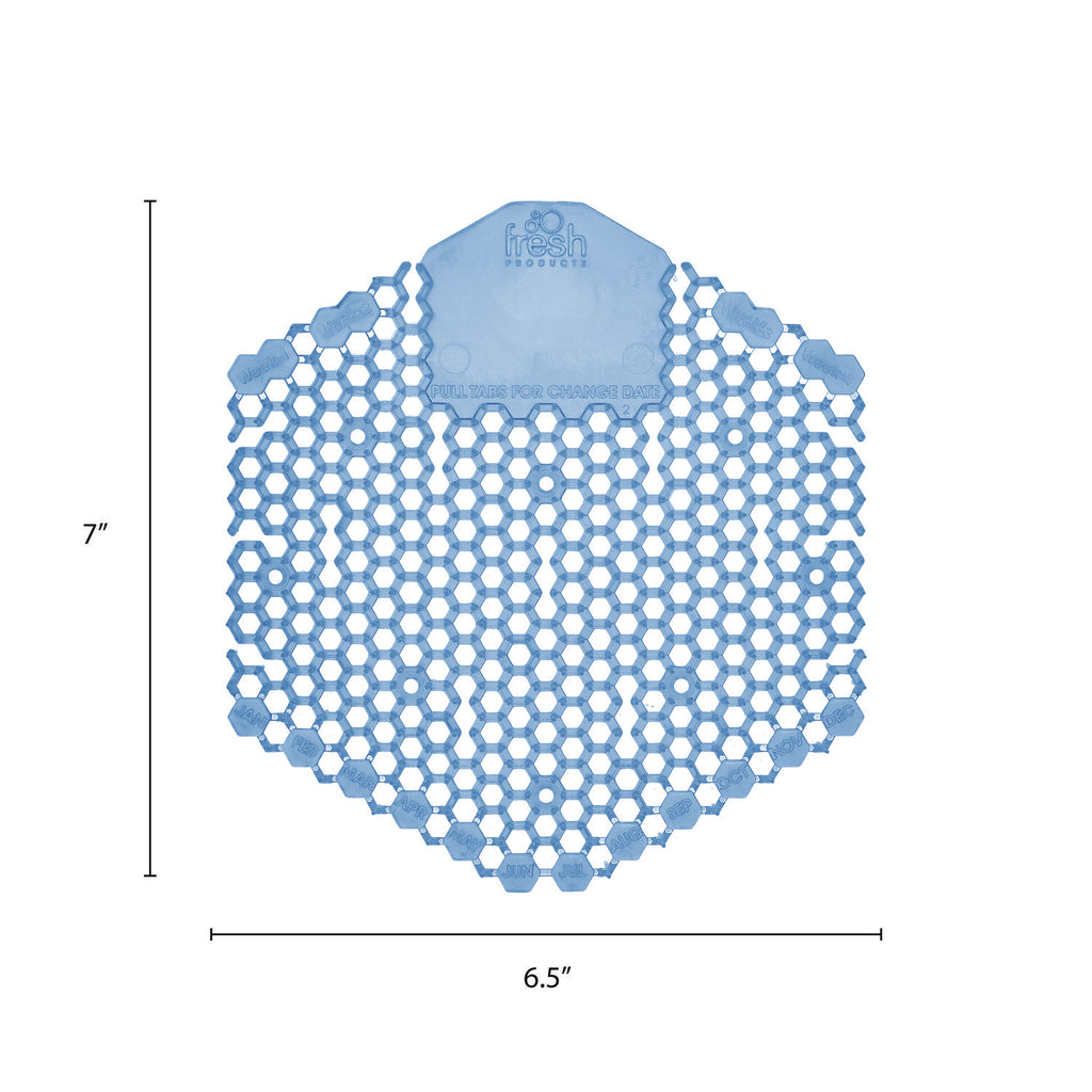 Wave 3D Urinal Deodorizer Screen, Cotton Blossom Scent, Blue, 10/Box, 6 Boxes/Carton