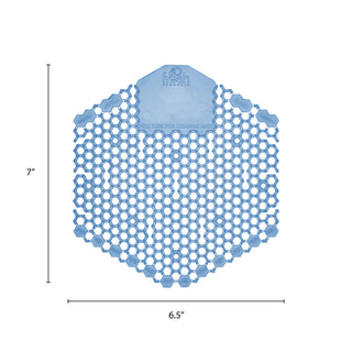 Wave 3D Urinal Deodorizer Screen, Cotton Blossom Scent, Blue, 10/Box, 6 Boxes/Carton