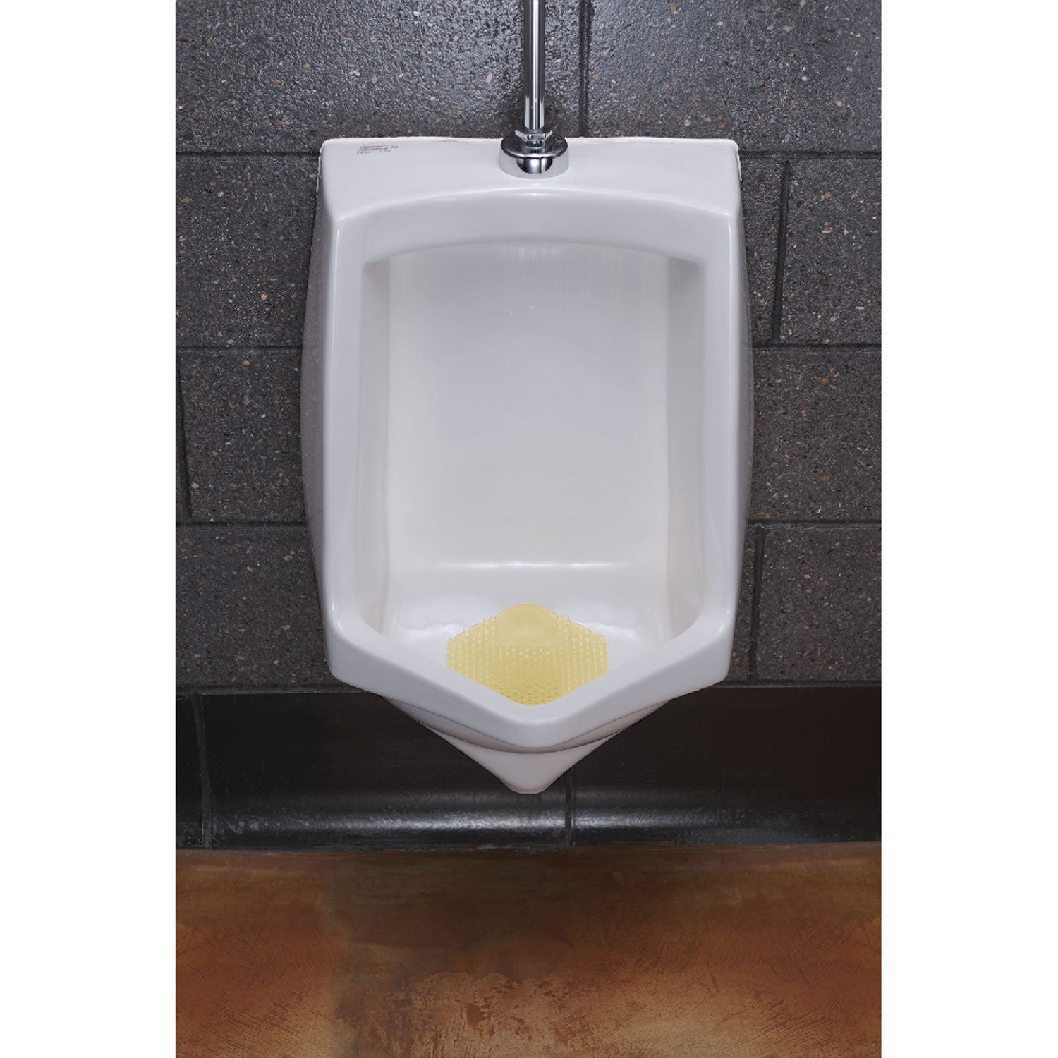 Wave 3D Urinal Deodorizer Screen, Citrus Scent, Yellow, 10/Box