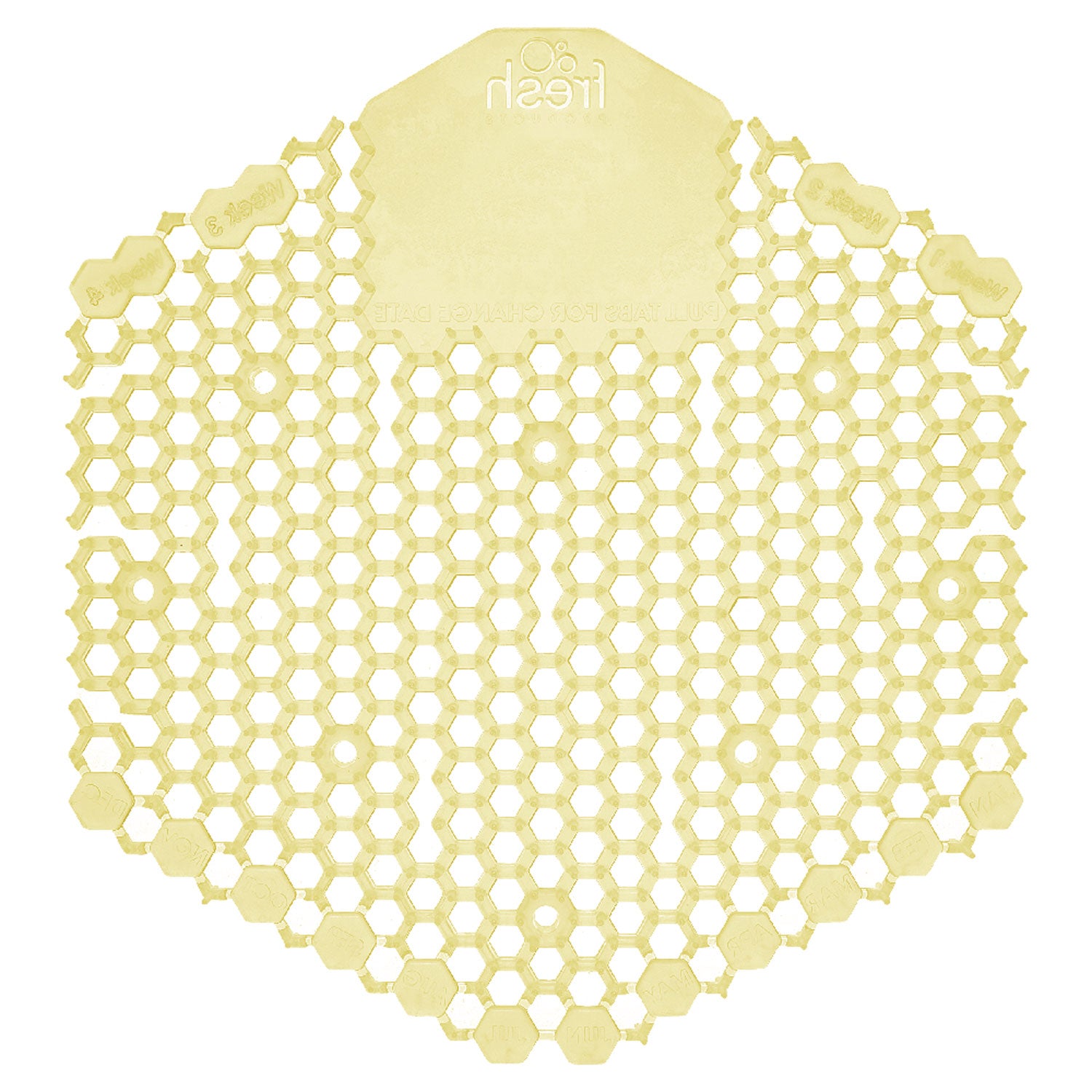 Wave 3D Urinal Deodorizer Screen, Citrus Scent, Yellow, 10/Box