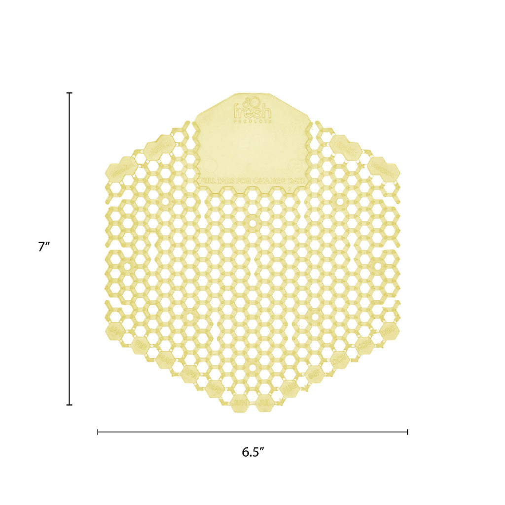 Wave 3D Urinal Deodorizer Screen, Citrus Scent, Yellow, 10/Box