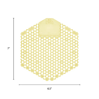 Wave 3D Urinal Deodorizer Screen, Citrus Scent, Yellow, 10/Box