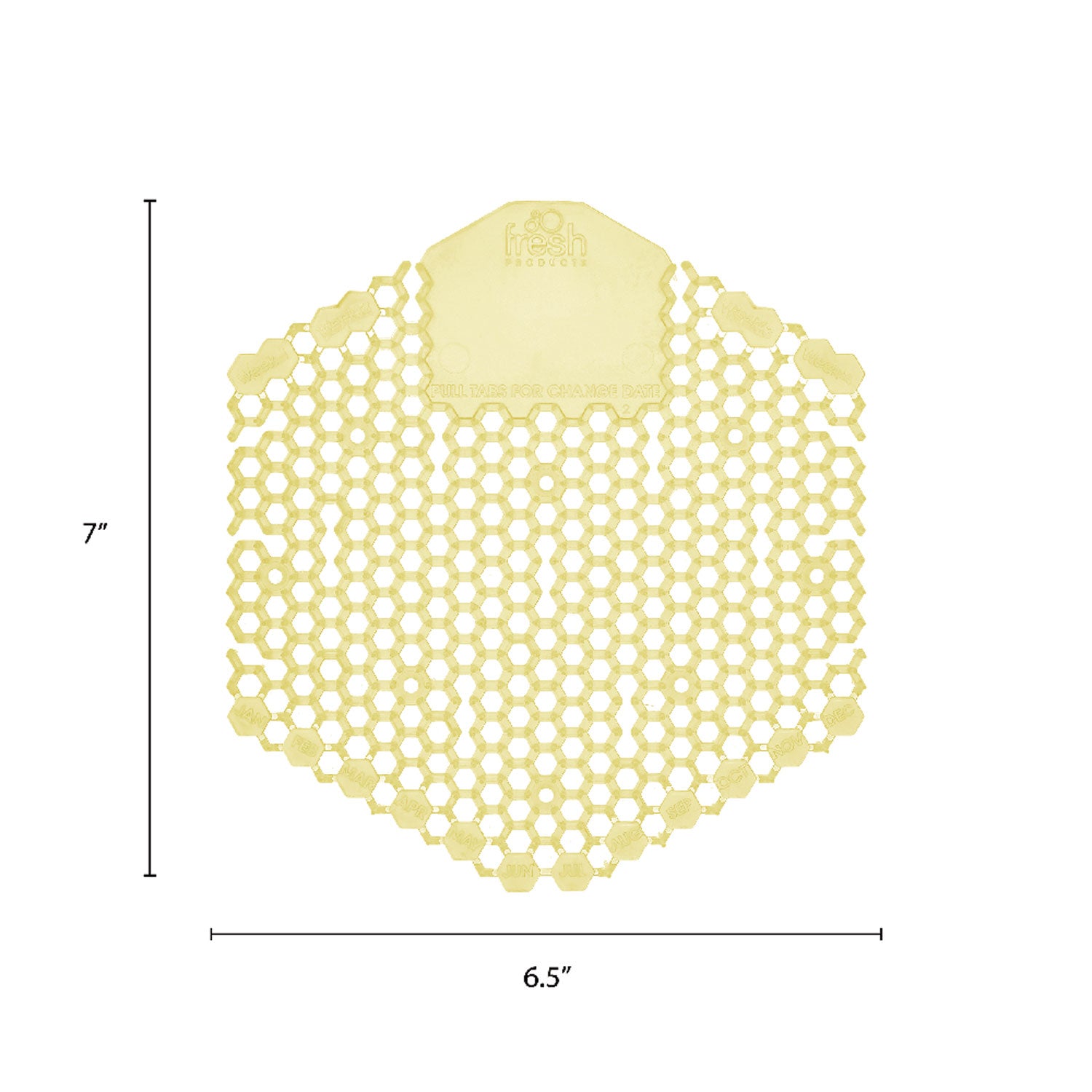 Wave 3D Urinal Deodorizer Screen, Citrus Scent, Yellow, 10/Box