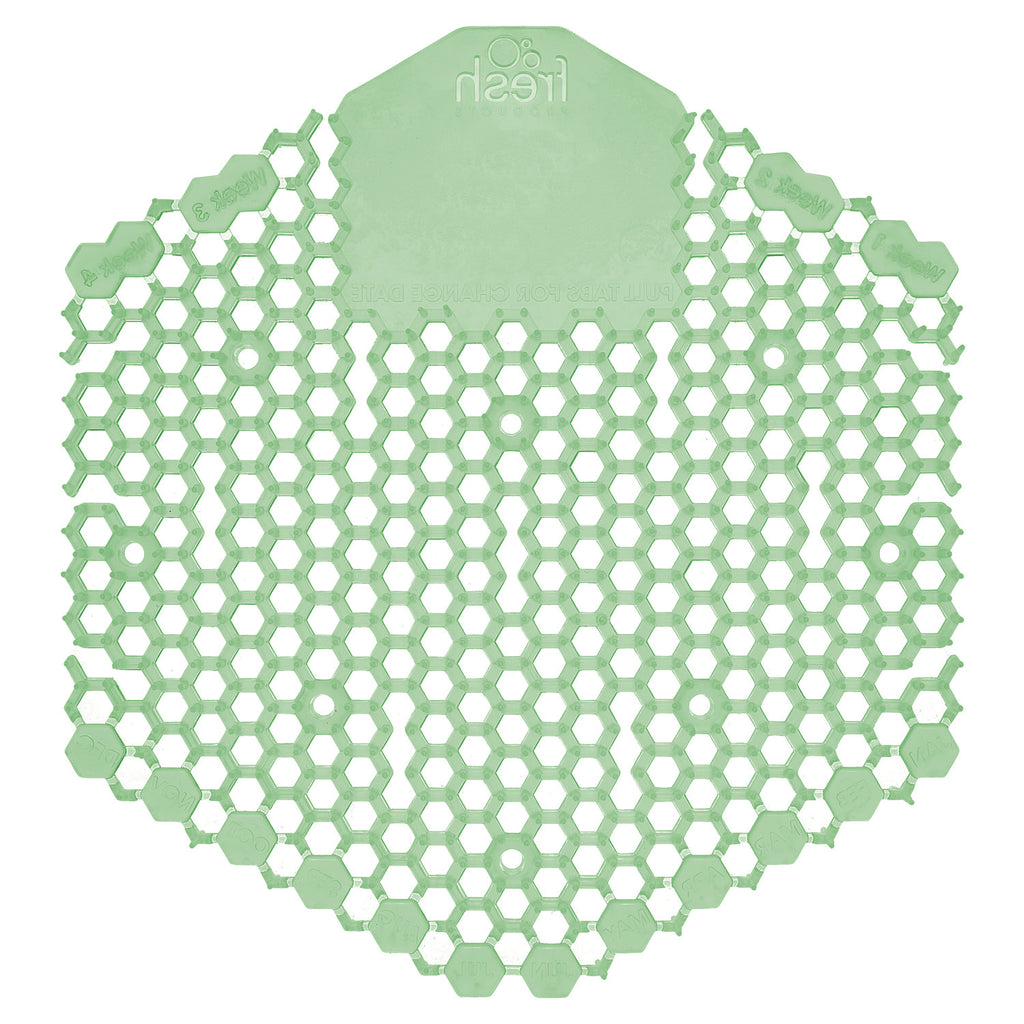 Wave 3D Urinal Deodorizer Screen, Cucumber Melon Scent, Green, 10/Box