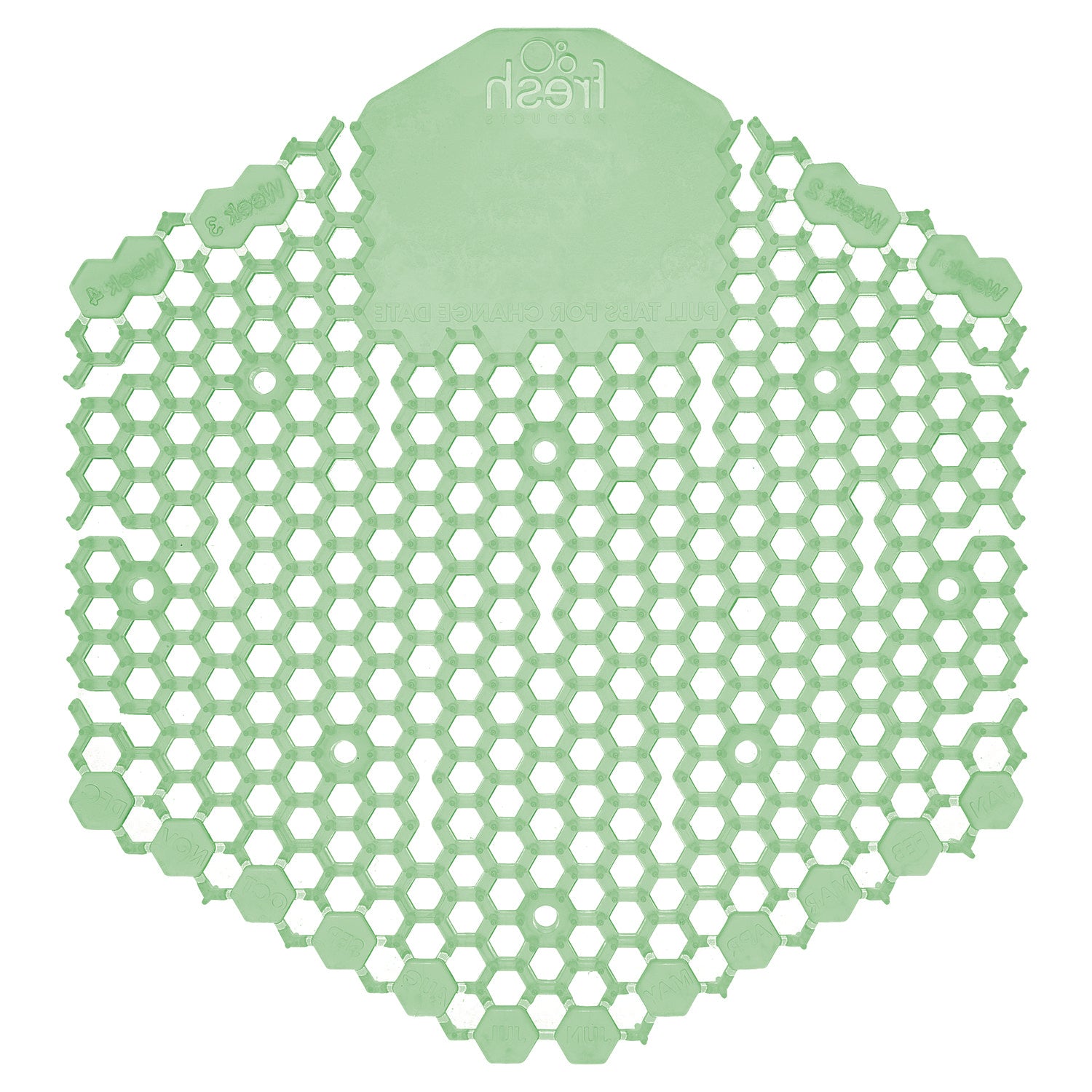 Wave 3D Urinal Deodorizer Screen, Cucumber Melon Scent, Green, 10/Box
