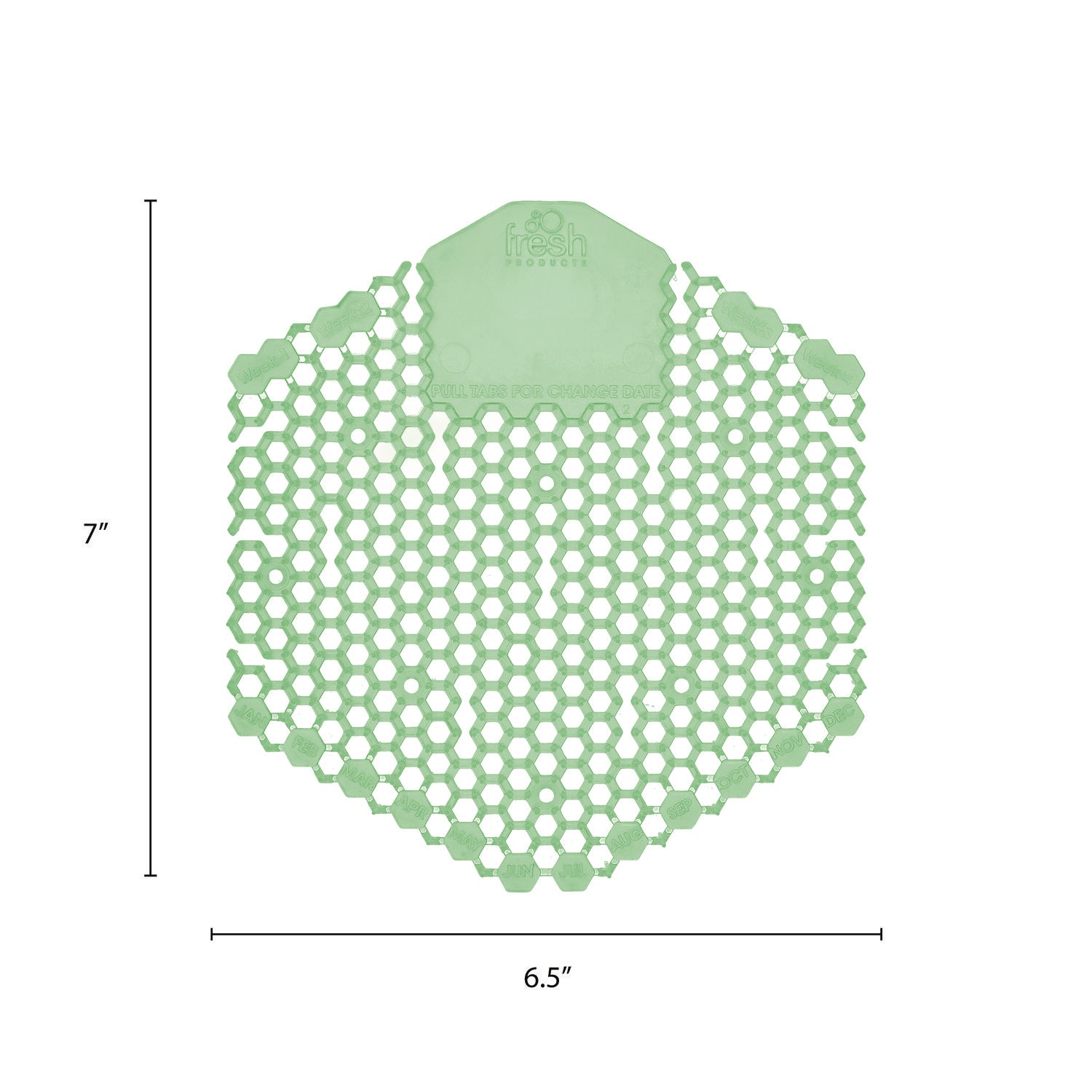 Wave 3D Urinal Deodorizer Screen, Cucumber Melon Scent, Green, 10/Box