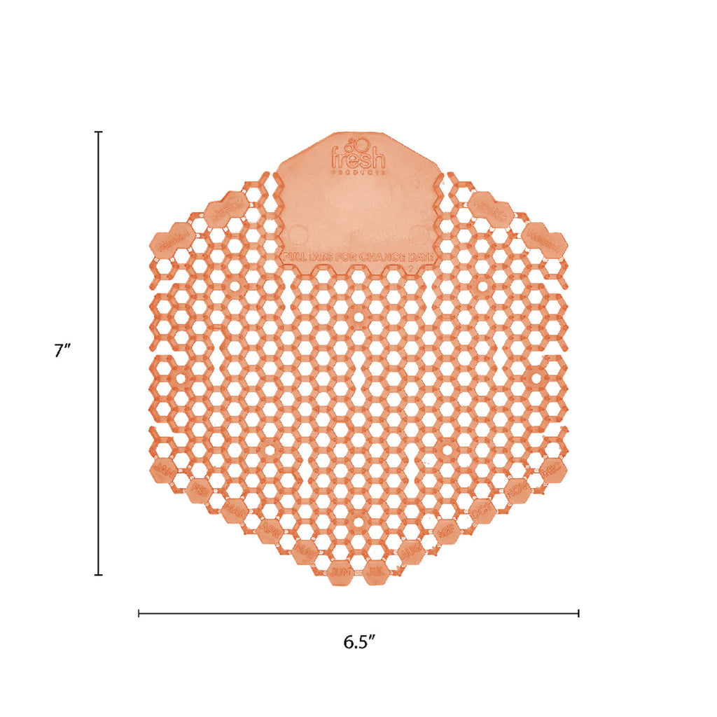 Wave 3D Urinal Deodorizer Screen, Mango Scent, Orange, 10/Box