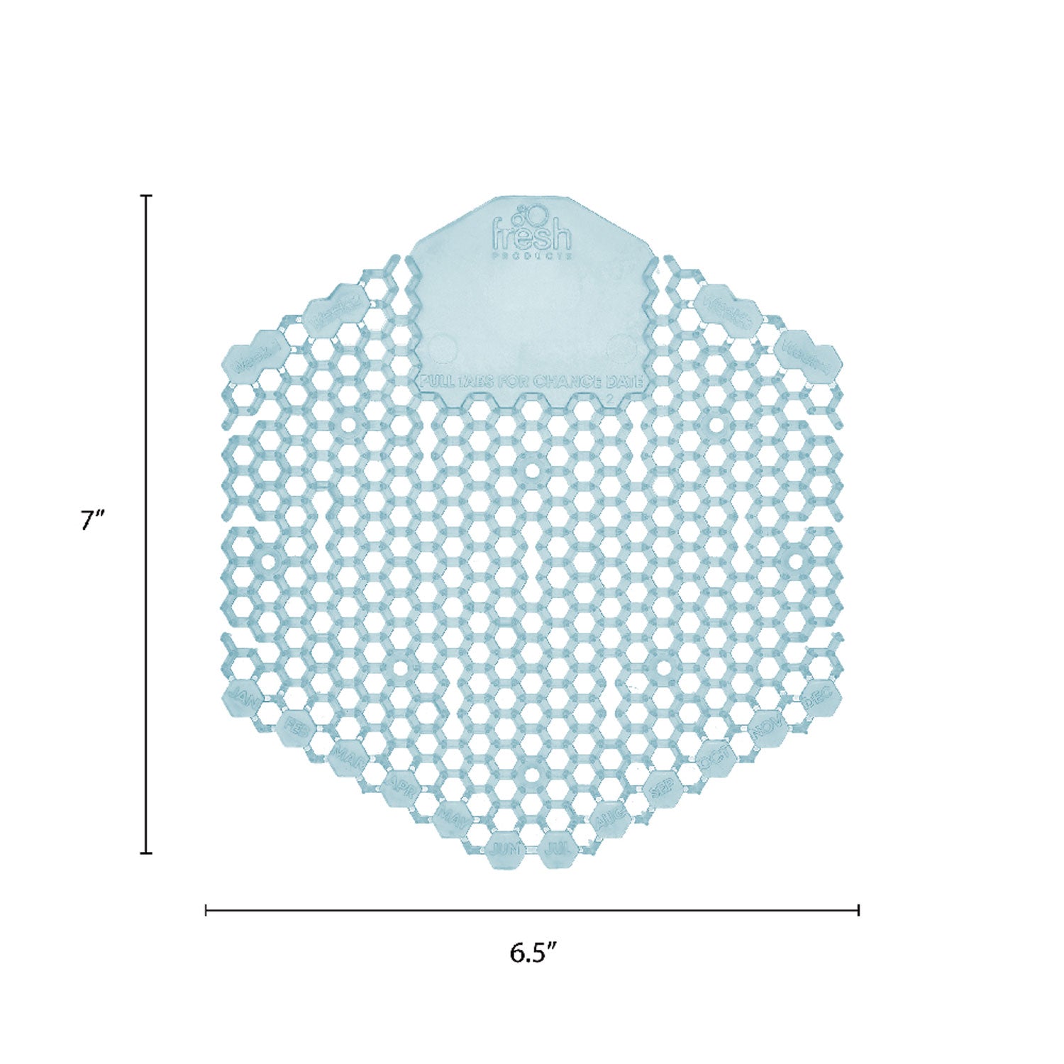Wave 3D Urinal Deodorizer Screen, Ocean Mist Scent, Blue, 10/Box, 6 Boxes/Carton