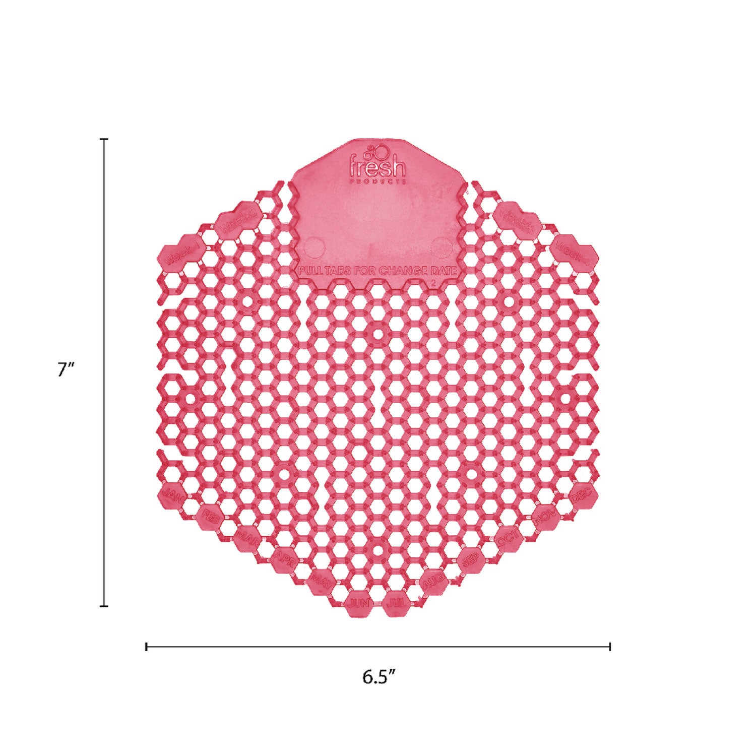 Wave 3D Urinal Deodorizer Screen, Spiced Apple Scent, Red, 10/Box