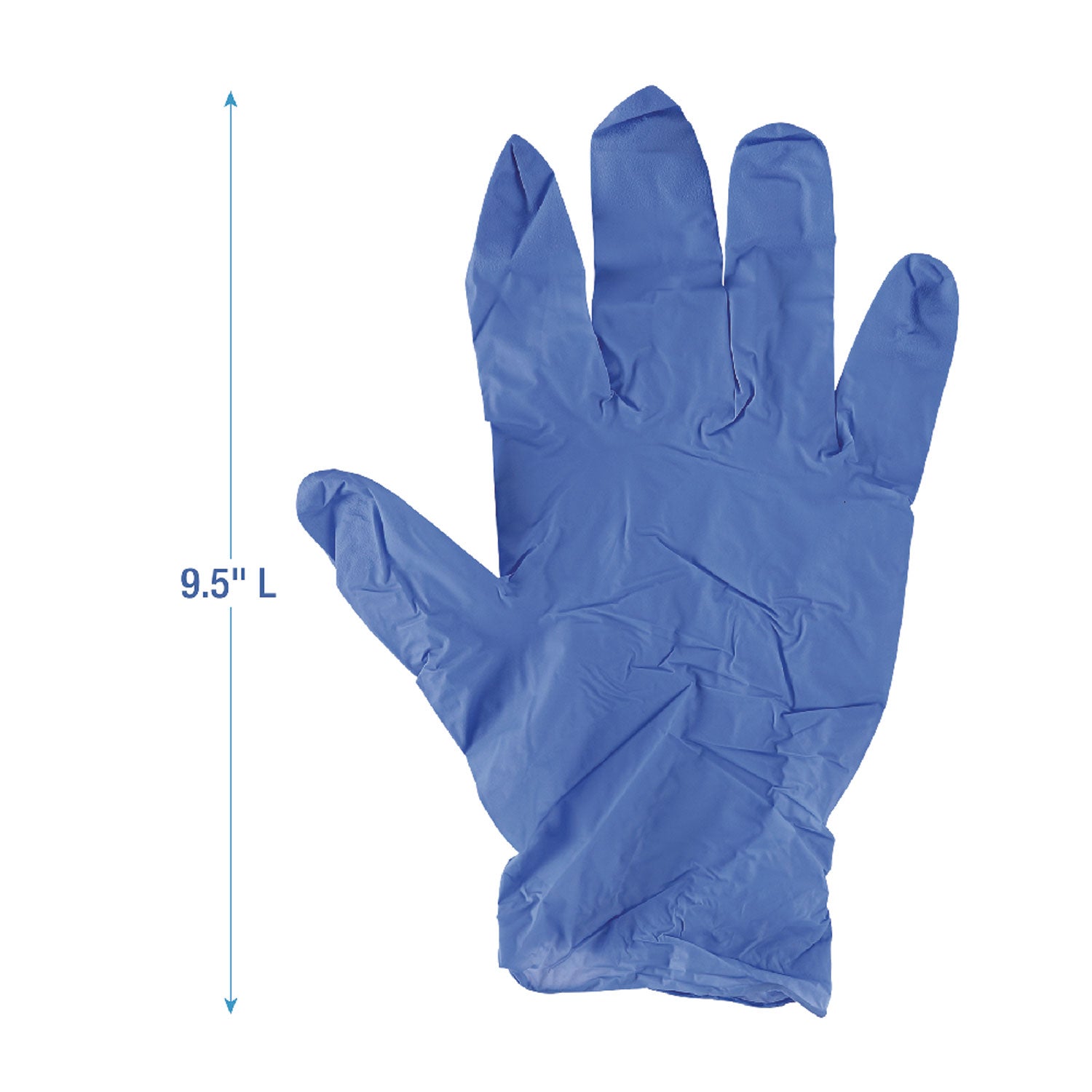 Disposable General-Purpose Nitrile Gloves, Medium, Blue, 4 mil, 100/Box - 3