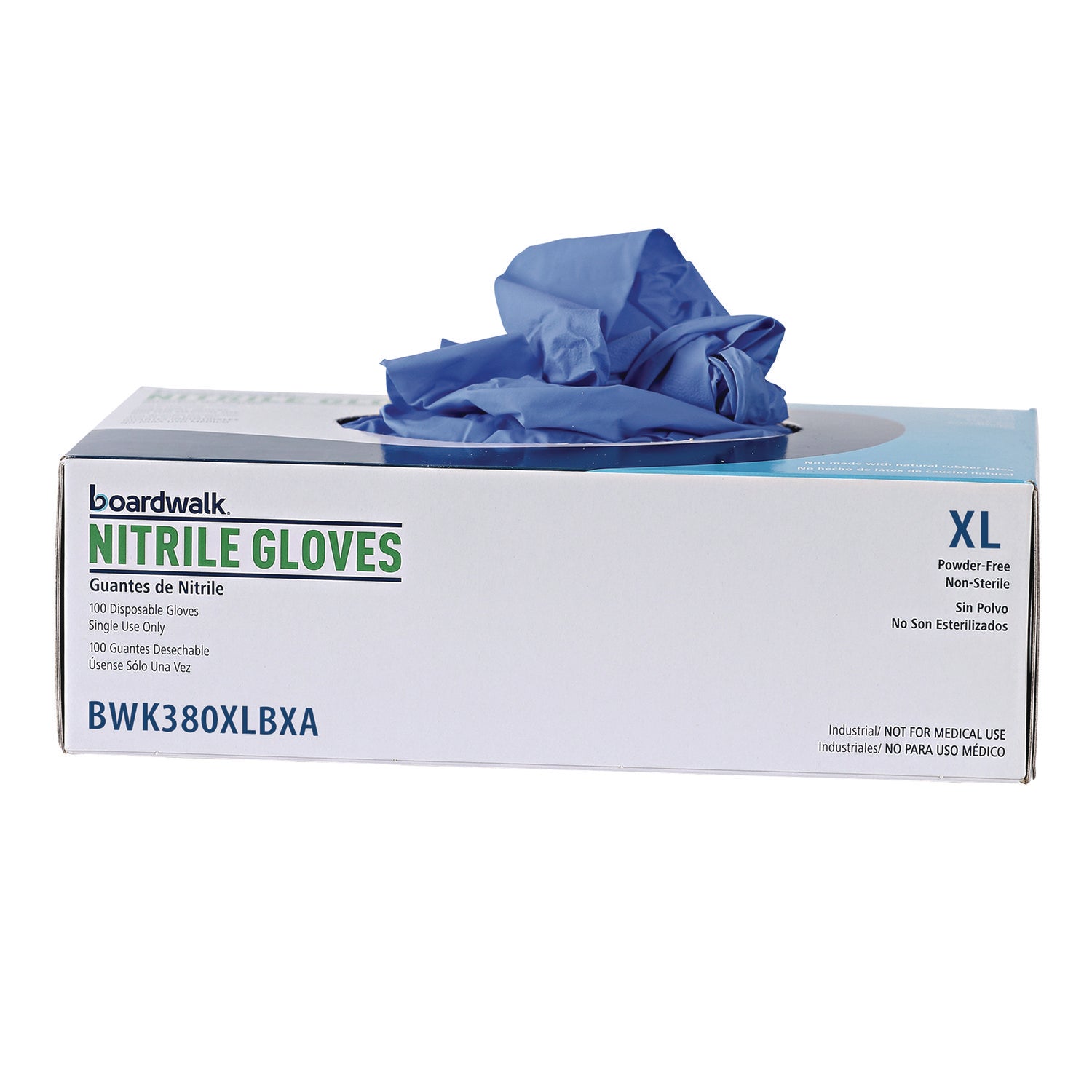 Disposable General-Purpose Nitrile Gloves, X-Large, Blue, 4 mil, 100/Box - 5