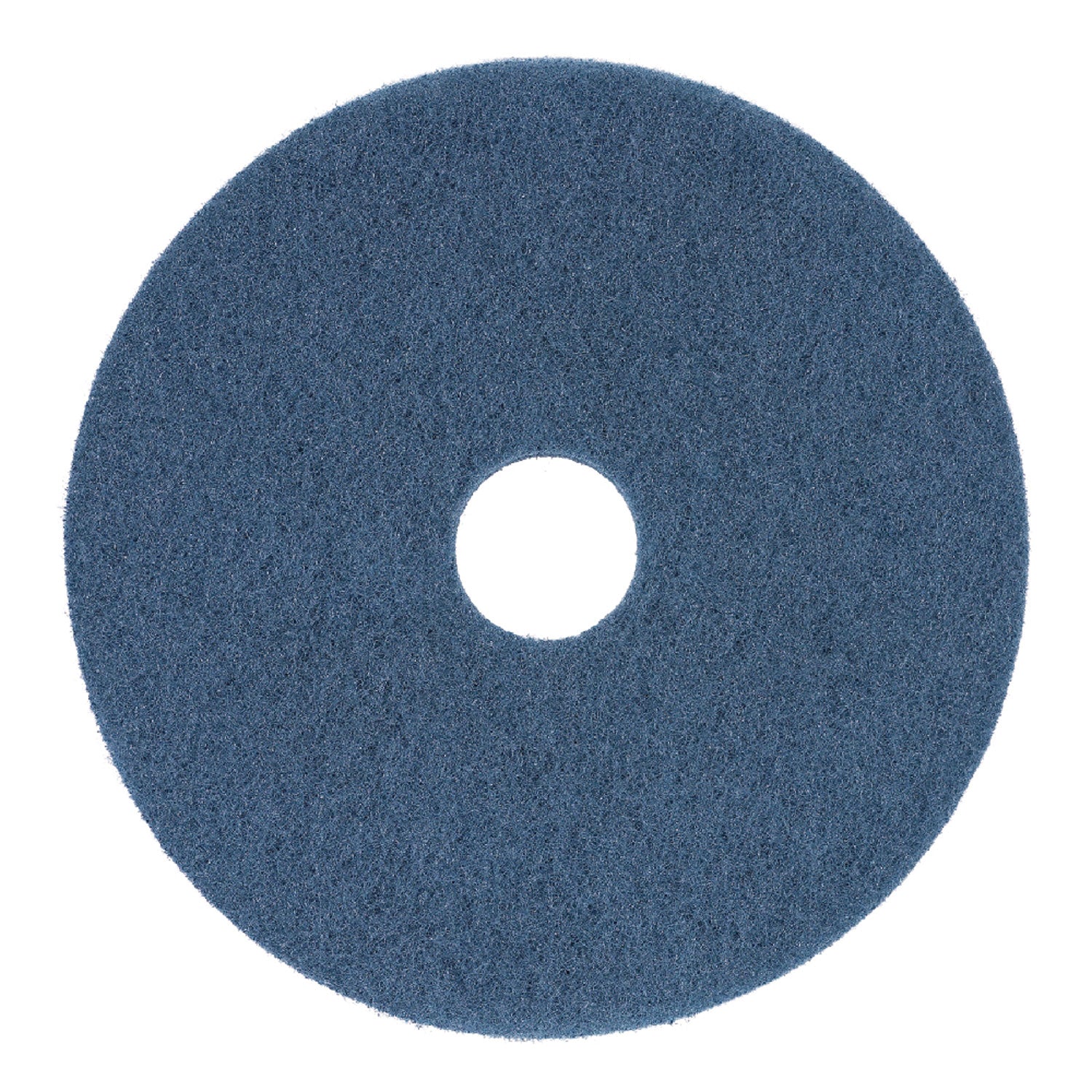 Scrubbing Floor Pads, 13" Diameter, Blue, 5/Carton - 1
