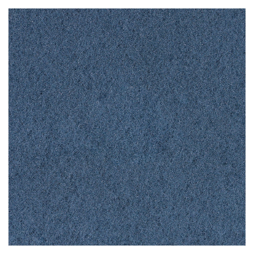 Scrubbing Floor Pads, 14" Diameter, Blue, 5/Carton