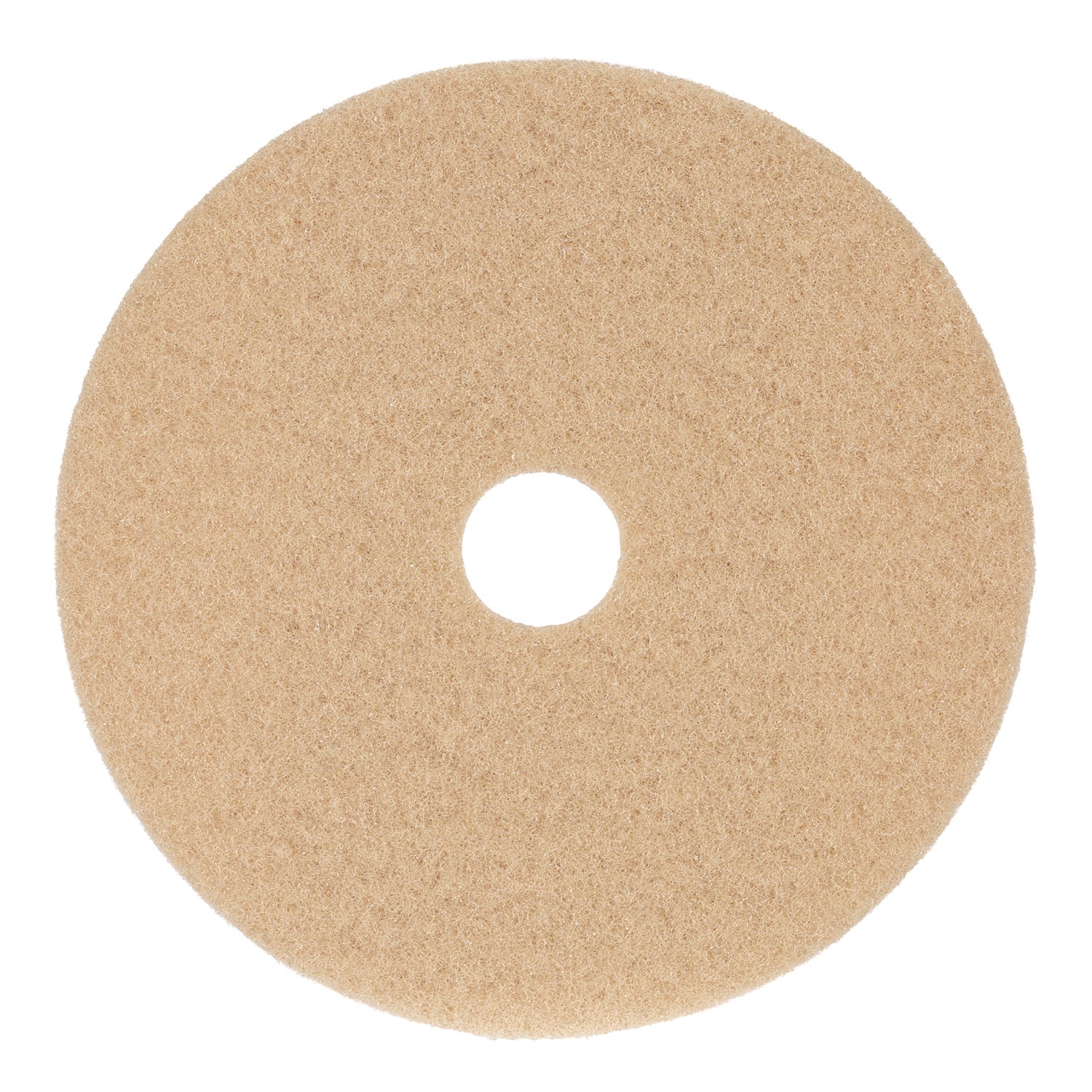 Burnishing Floor Pads, 19" Diameter, Tan, 5/Carton - 1