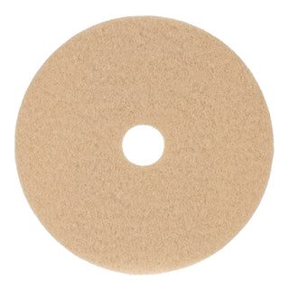 Burnishing Floor Pads, 27" Diameter, Tan, 5/Carton - 1