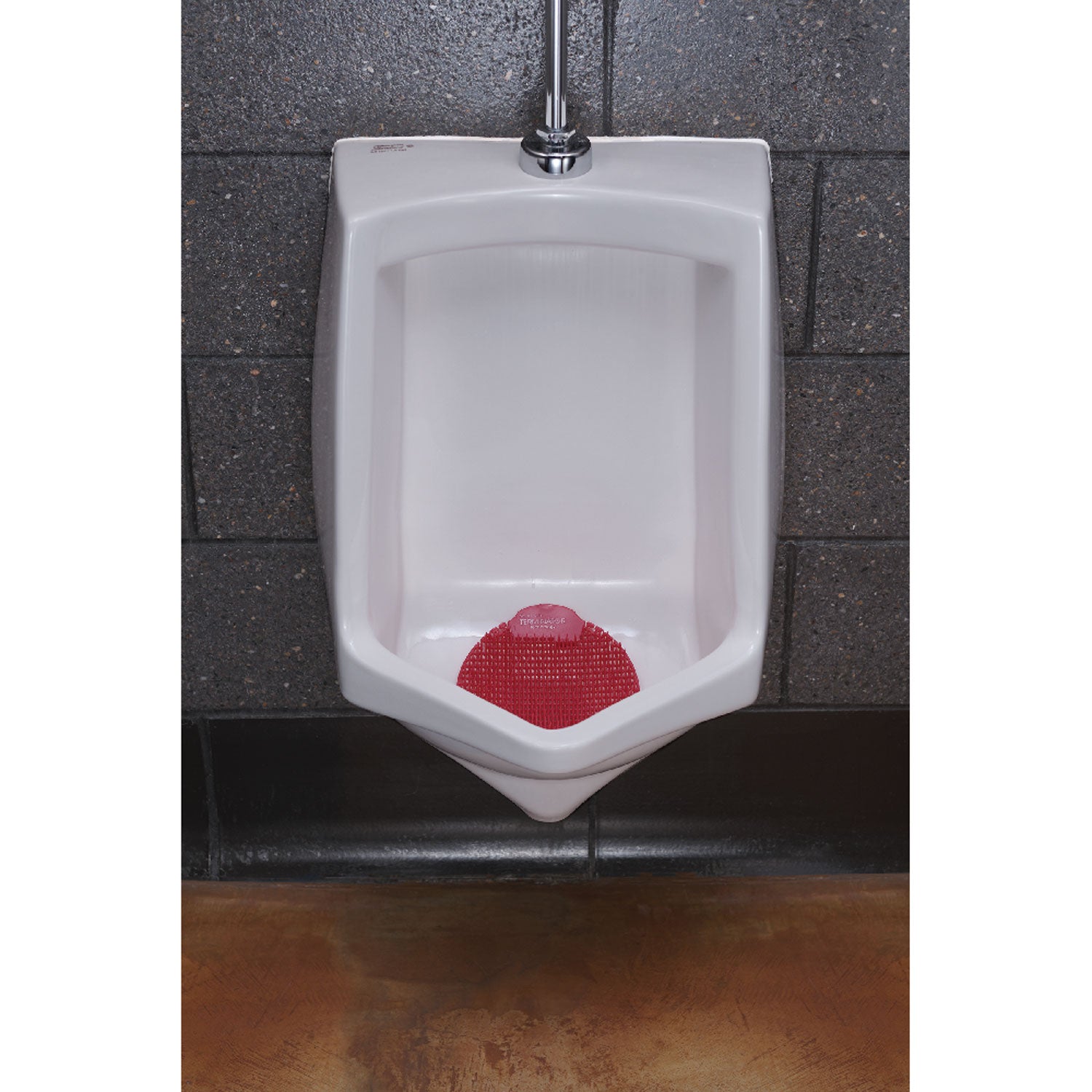 Slant7 with Terminator Urinal Screen, Evergreen Scent, Red, 30/Carton - 4