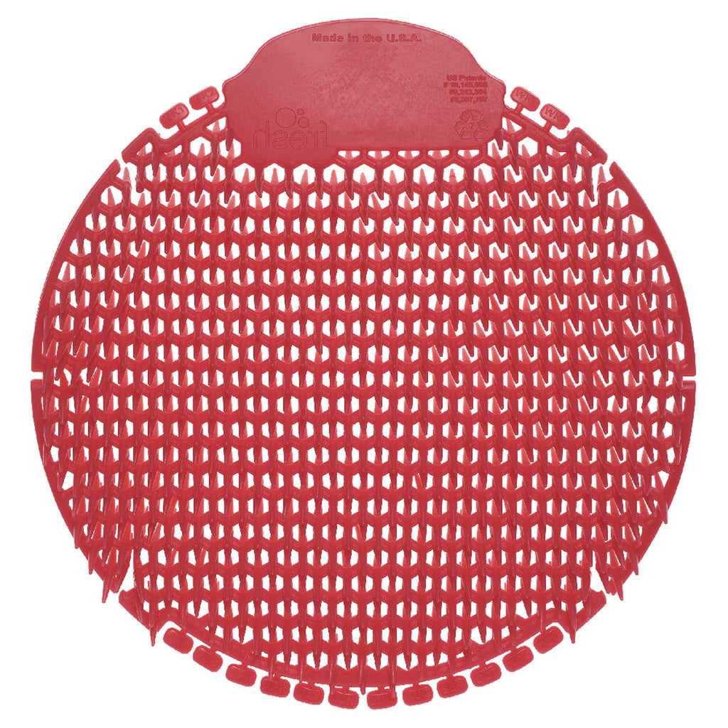 Slant7 with Terminator Urinal Screen, Evergreen Scent, Red, 30/Carton