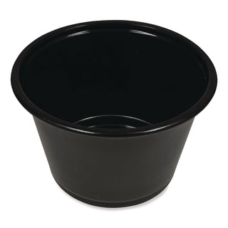 Souffle/Portion Cups, 4 oz, Polypropylene, Black, 2,500/Carton - 1