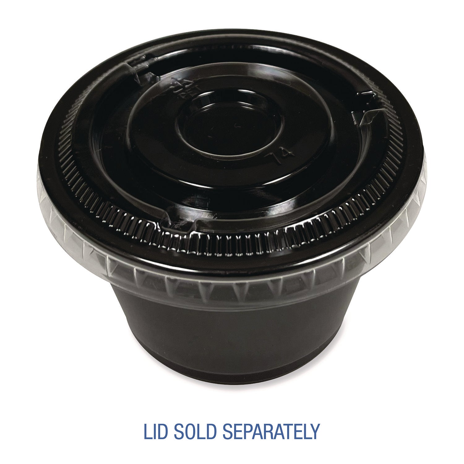Souffle/Portion Cups, 4 oz, Polypropylene, Black, 2,500/Carton - 6