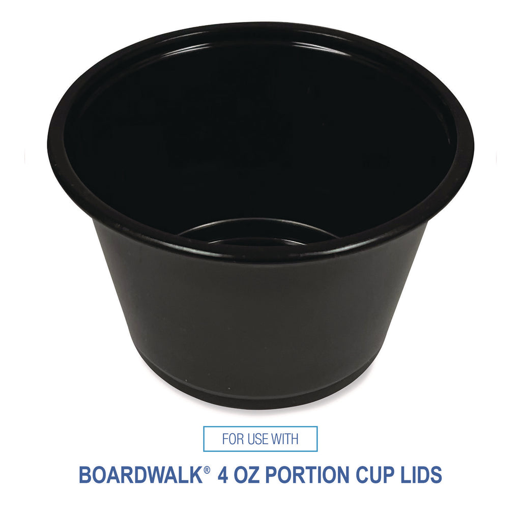 Souffle/Portion Cups, 4 oz, Polypropylene, Black, 2,500/Carton - 7