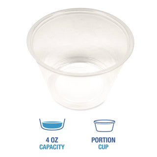 Souffle/Portion Cups, 4 oz, Polypropylene, Translucent, 2,500/Carton