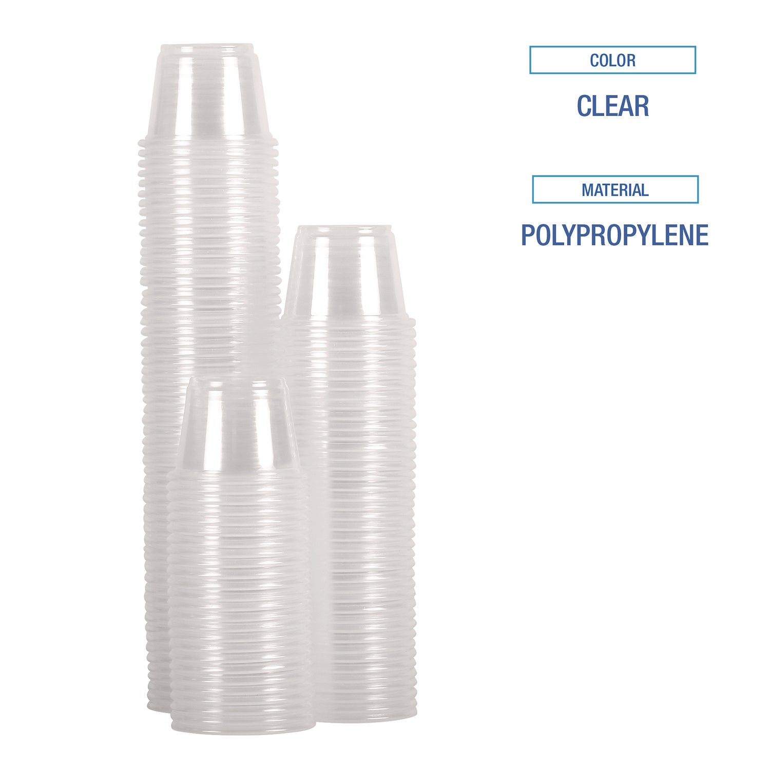 Souffle/Portion Cups, 4 oz, Polypropylene, Translucent, 2,500/Carton