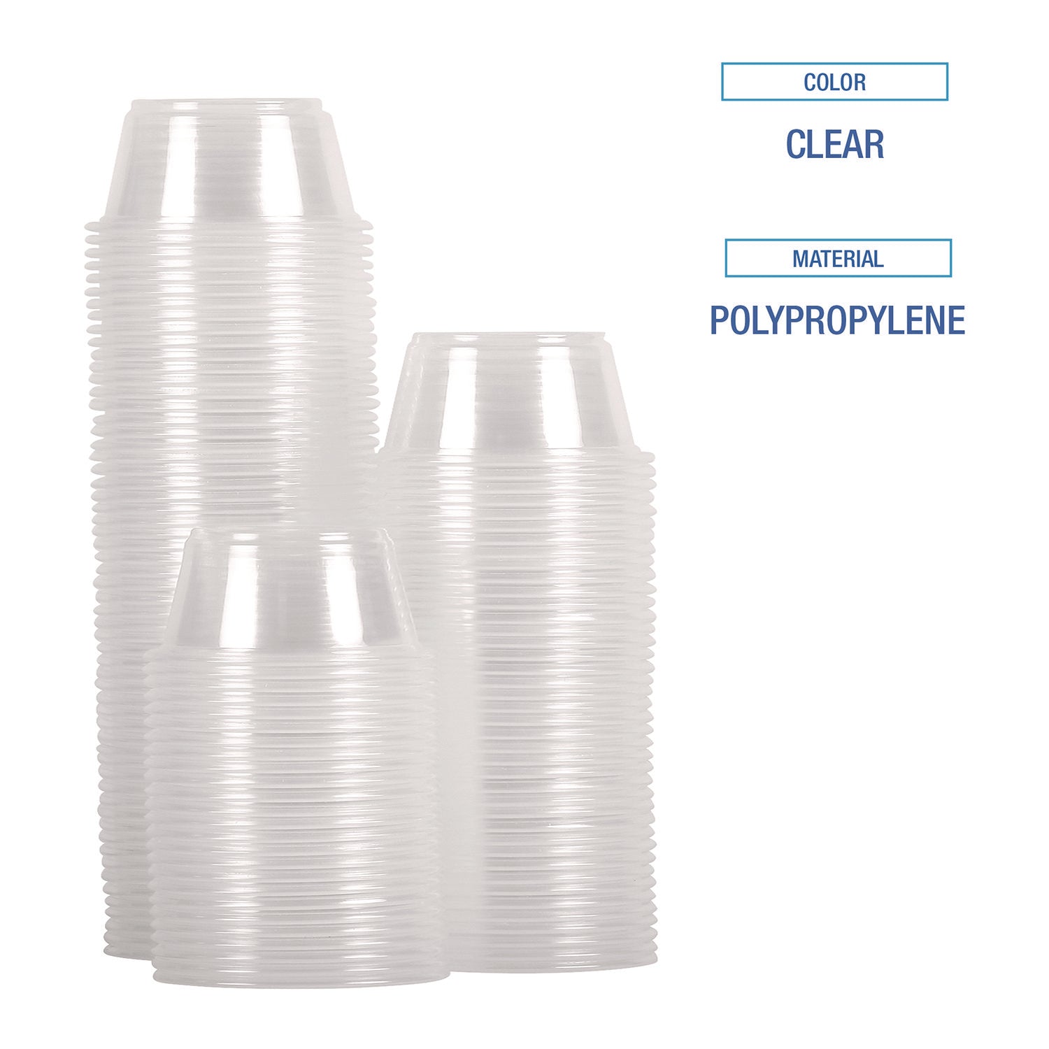 Souffle/Portion Cups, 1.5 oz, Polypropylene, Translucent, 2,500/Carton