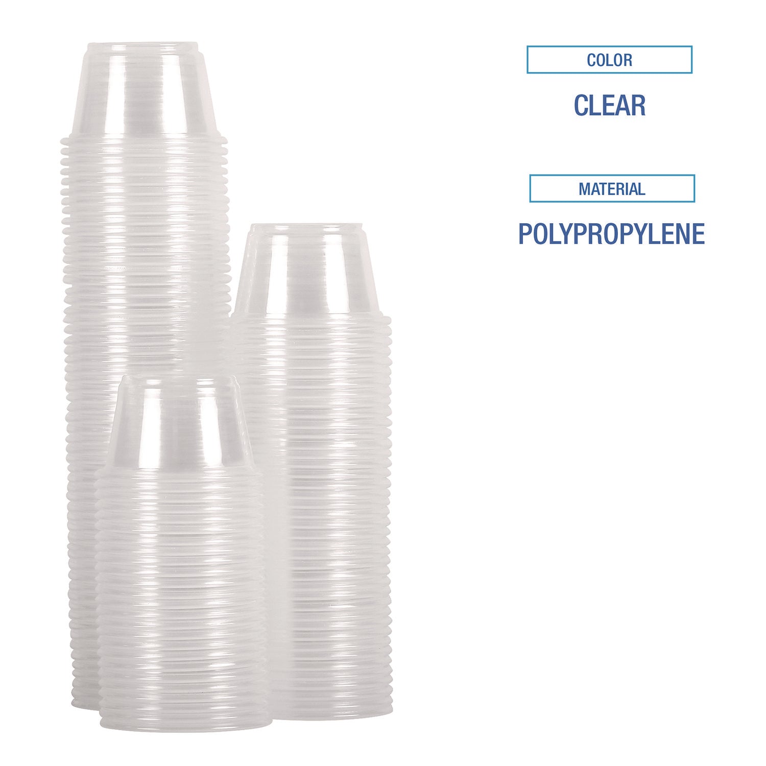 Souffle/Portion Cups, 3.25 oz, Polypropylene, Translucent, 2,500/Carton