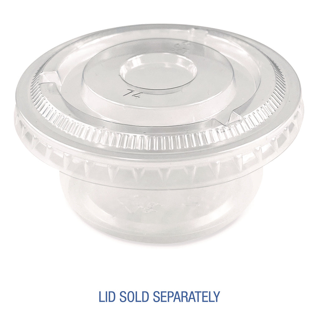 Souffle/Portion Cups, 3.25 oz, Polypropylene, Translucent, 2,500/Carton