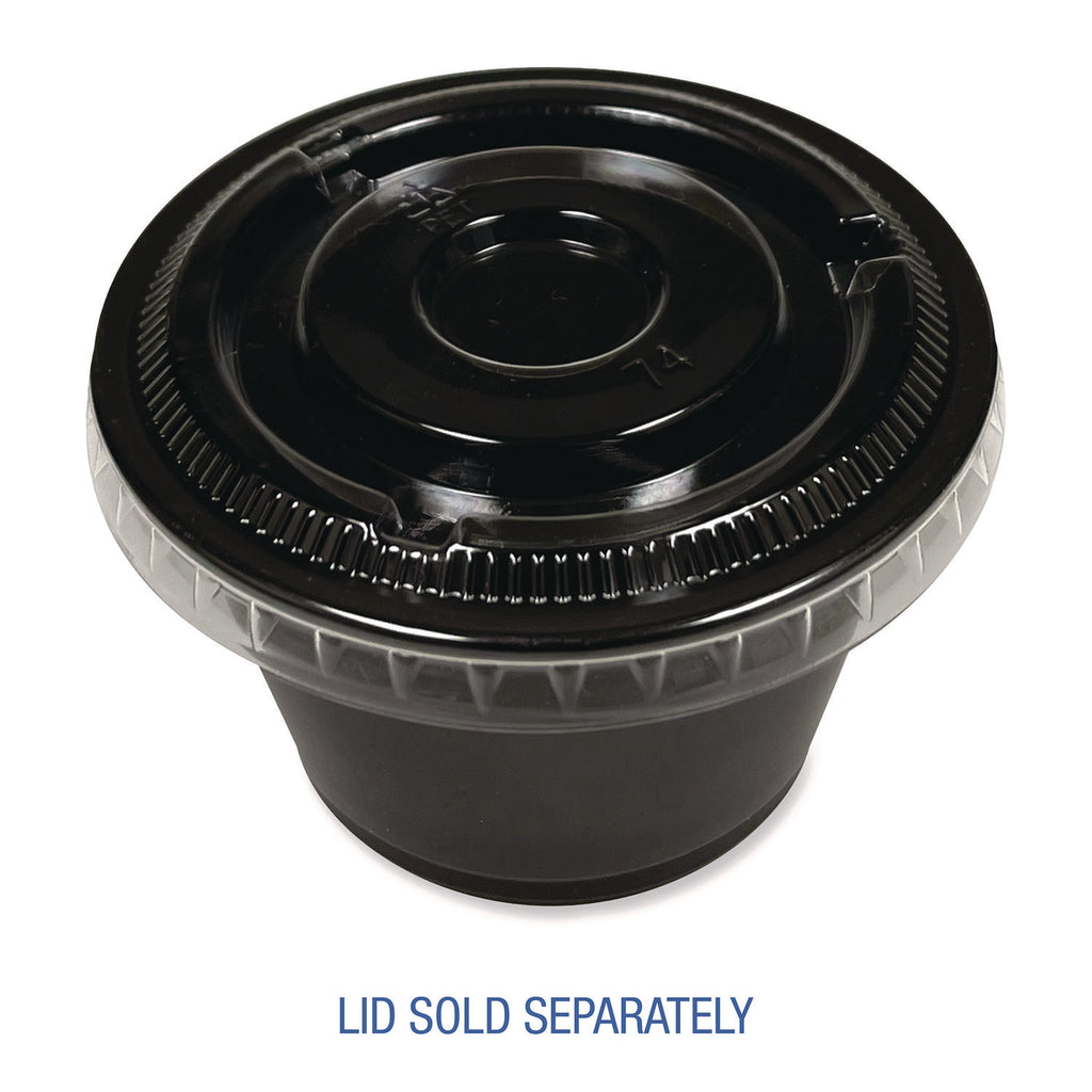 Souffle/Portion Cups, 3.25 oz, Polypropylene, Black, 2,500/Carton