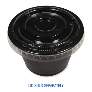 Souffle/Portion Cups, 3.25 oz, Polypropylene, Black, 2,500/Carton