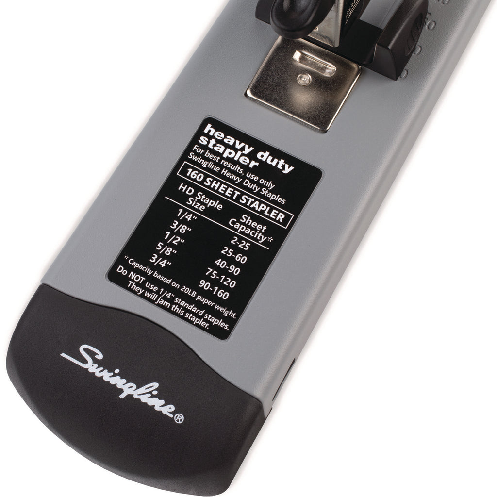 Heavy-Duty Stapler, 160-Sheet Capacity, Black/Gray