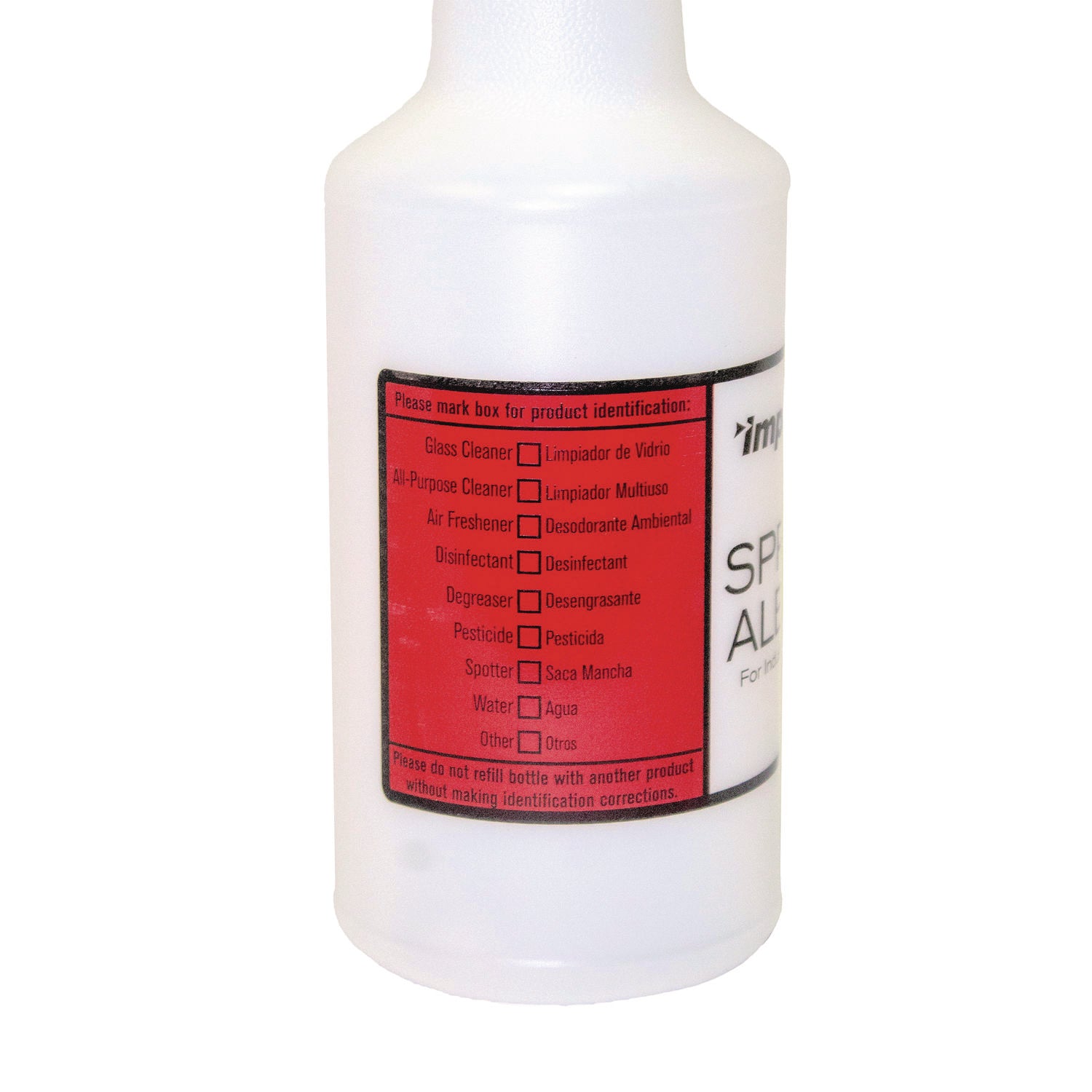 Spray Alert System, 32 oz, Natural with White/White Sprayer, 24/Carton
