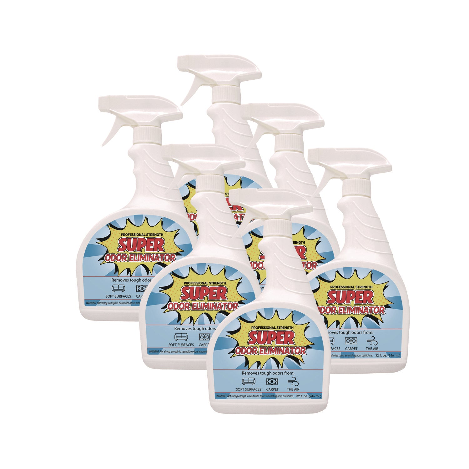 Super Odor Eliminator, 32 oz Spray Bottle, 6/Carton - 1