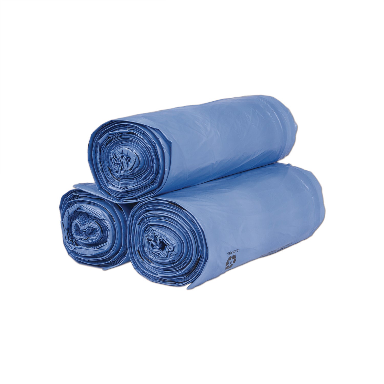 Lldpe 30X43 1 Mil Blue Printed "Soiled Linen" Can Liner Rolls