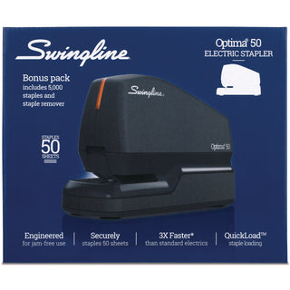 Optima 45 Electric Stapler, 45-Sheet Capacity, Silver/Gray