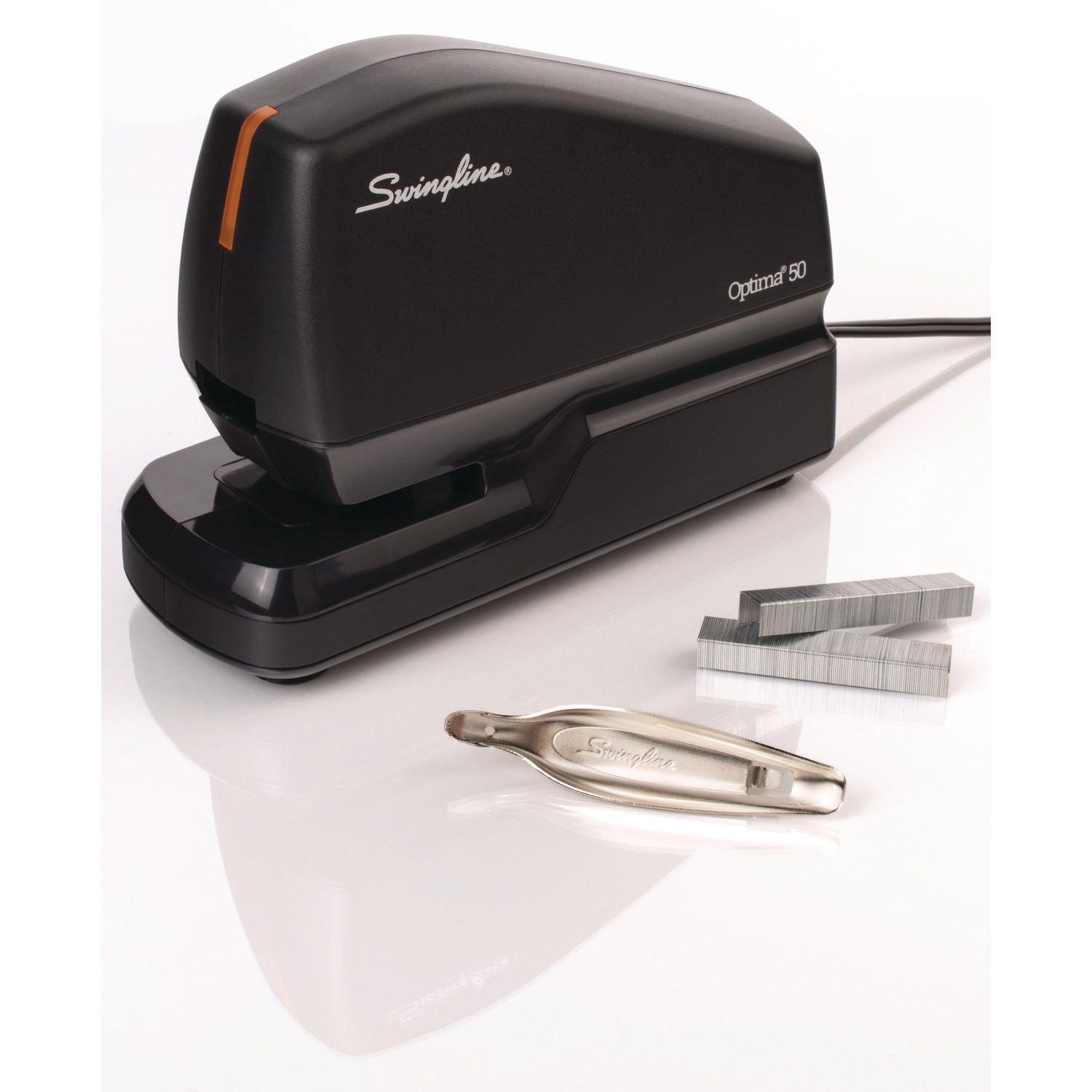 Optima 45 Electric Stapler, 45-Sheet Capacity, Silver/Gray