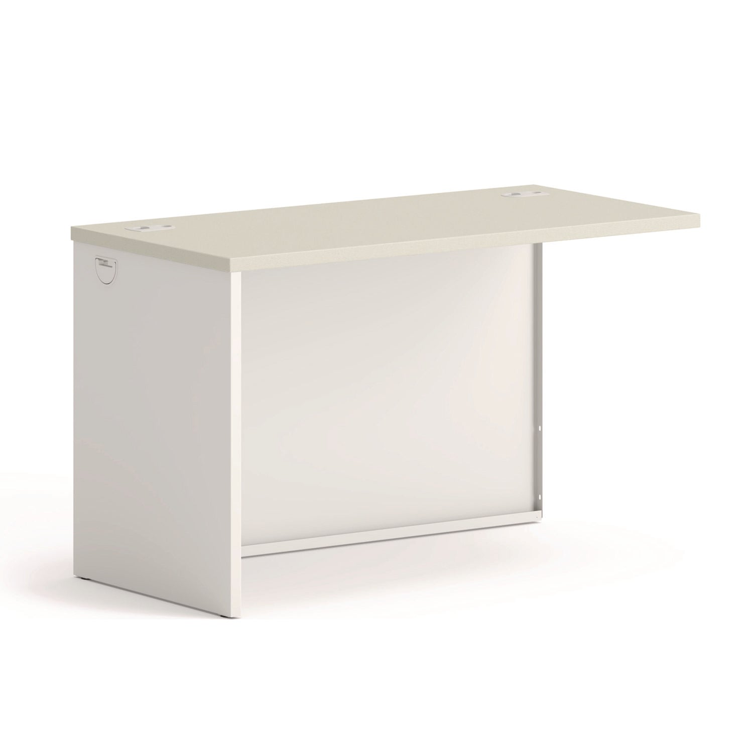 38000 Series Return Shell, Left, 31.75w x 53.19d x 3.75h, Silver Mesh/Light Gray