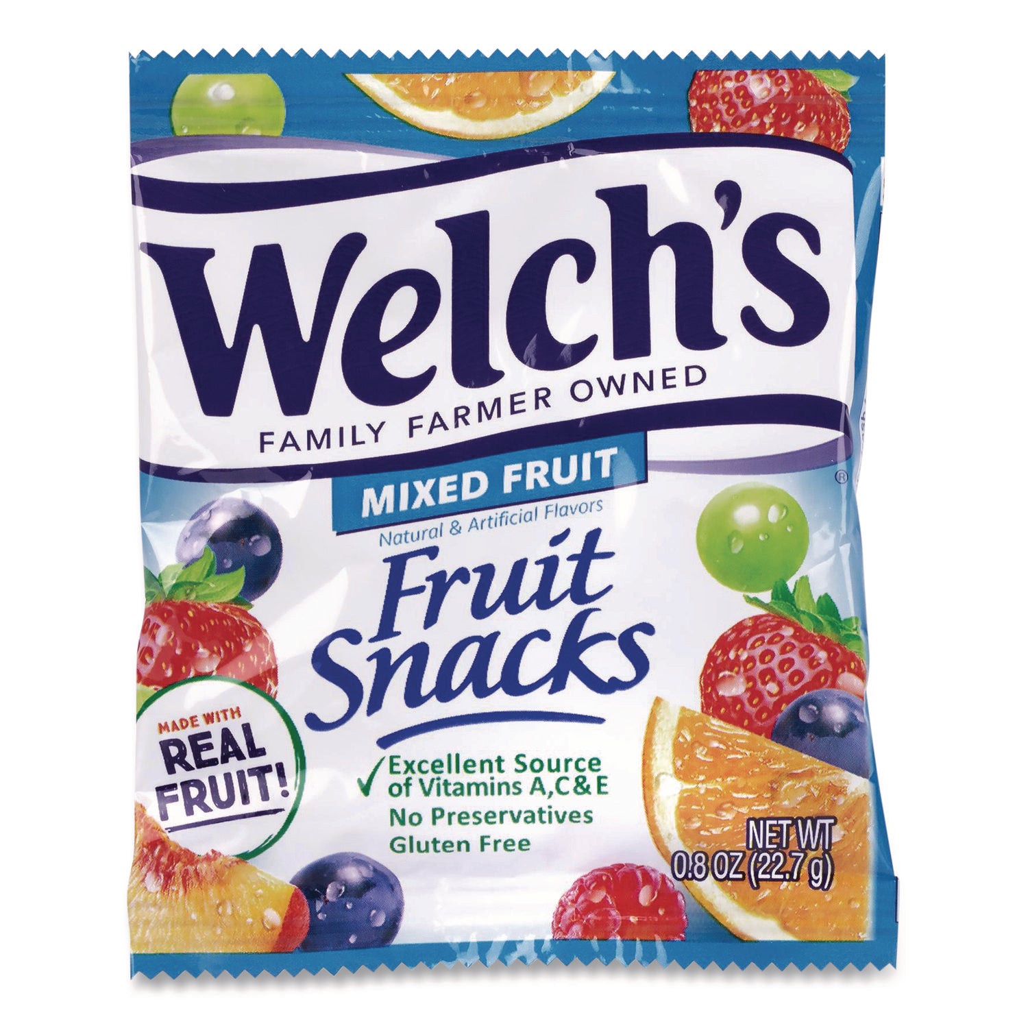 Fruit Snacks, Mixed Fruit, 0.9 oz Pouch, 66 Pouches/Box, Ships in 1-3 Business Days