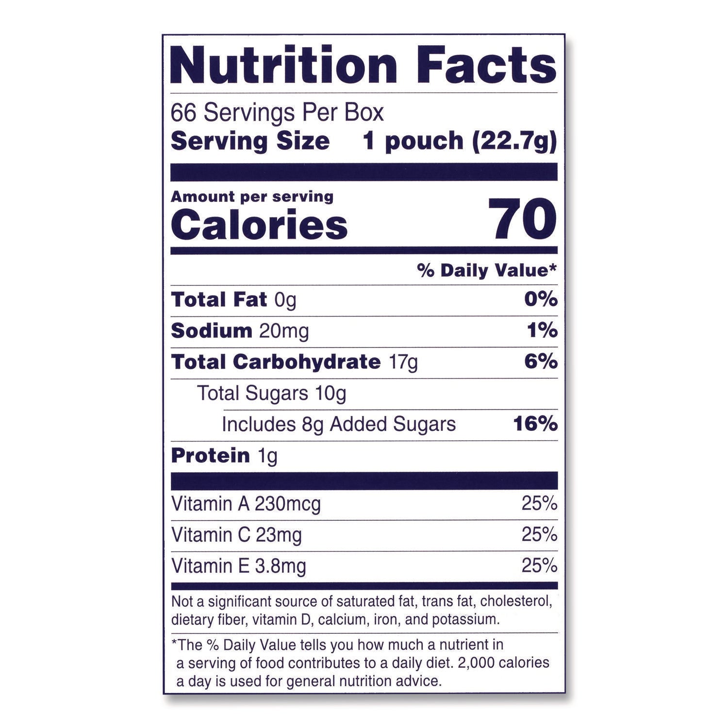 Fruit Snacks, Mixed Fruit, 0.9 oz Pouch, 66 Pouches/Box, Ships in 1-3 Business Days