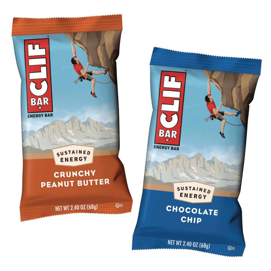 Energy Bar, Chocolate Chip/Crunchy Peanut Butter, 2.4 oz, 24/Box, Ships in 1-3 Business Days