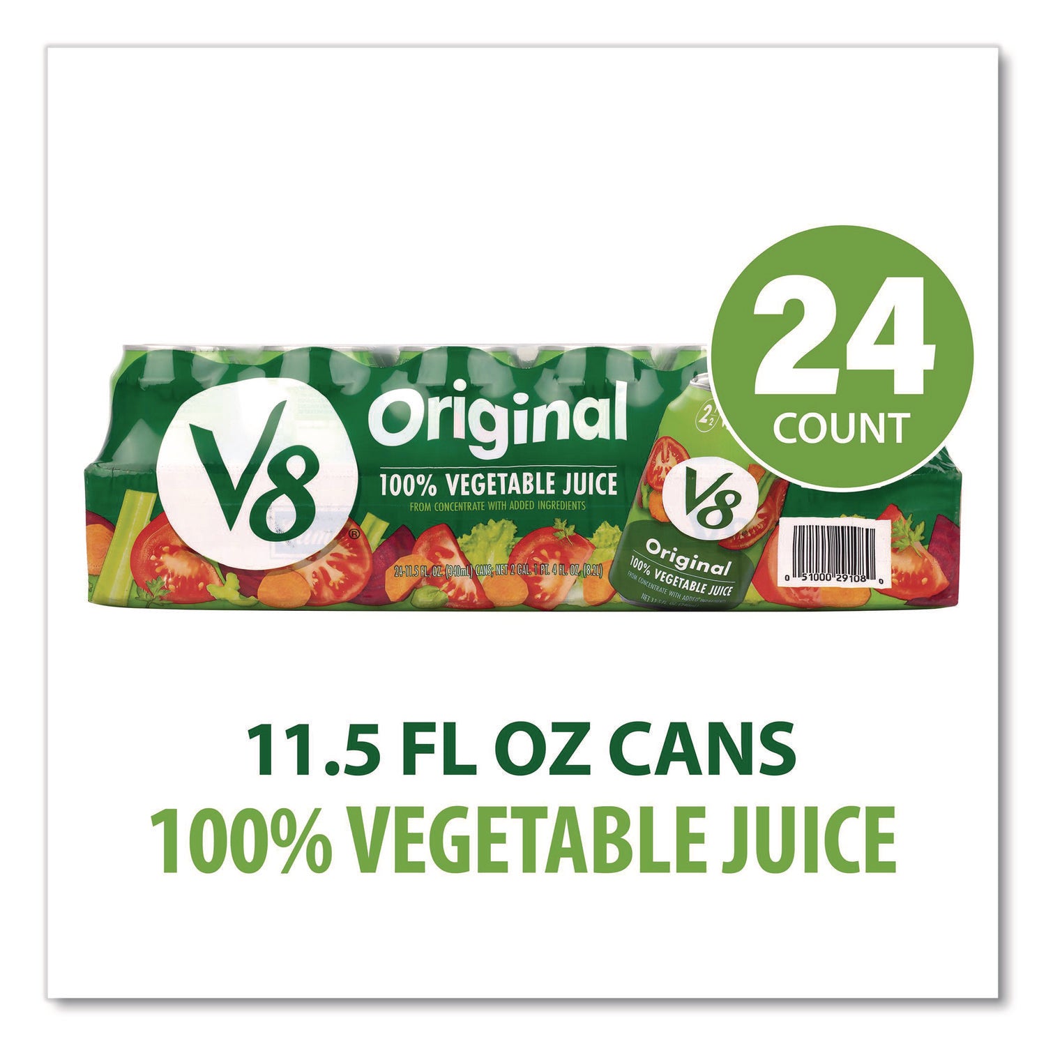 Vegetable Juice, 11.5 oz Can, 28/Carton, Ships in 1-3 Business Days