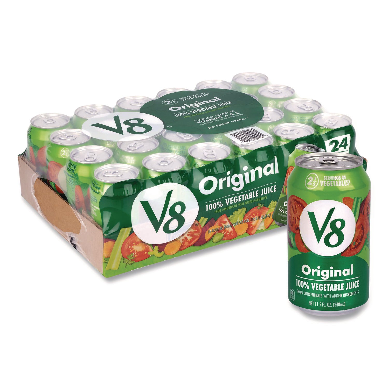 Vegetable Juice, 11.5 oz Can, 28/Carton, Ships in 1-3 Business Days